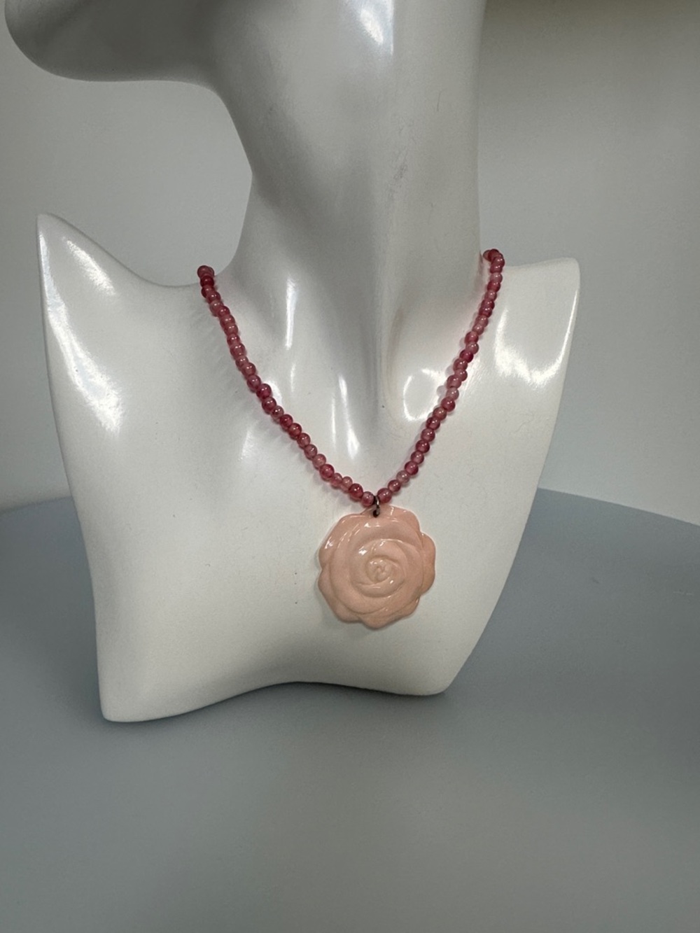 shell Pearl Pendant 925 sterling Silver Floral Necklace